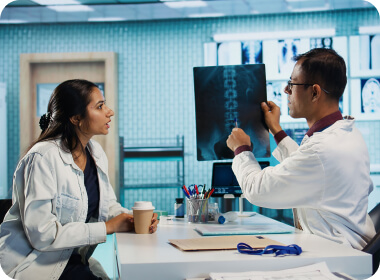 Doctor visiting patient